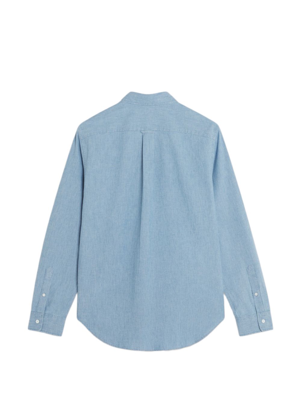 Maison Kitsuné Cotton Profile Fox Shirt for Men — Azzurro