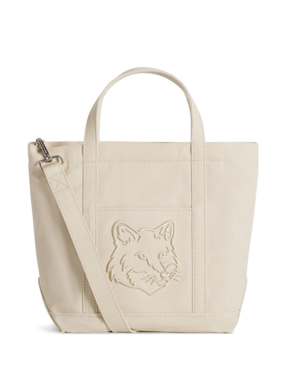Maison Kitsuné Fox Head Small Canvas Shopper Tote