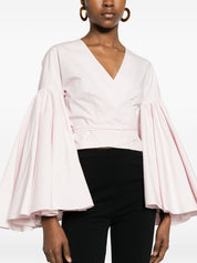 JACQUEMUS Le Cache Coeur Paysan Top — Pink Wrap Top