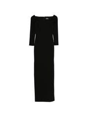 Solace London Lolita Maxi Dress — Black Square Neck
