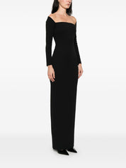 Solace London Lolita Maxi Dress — Black Square Neck