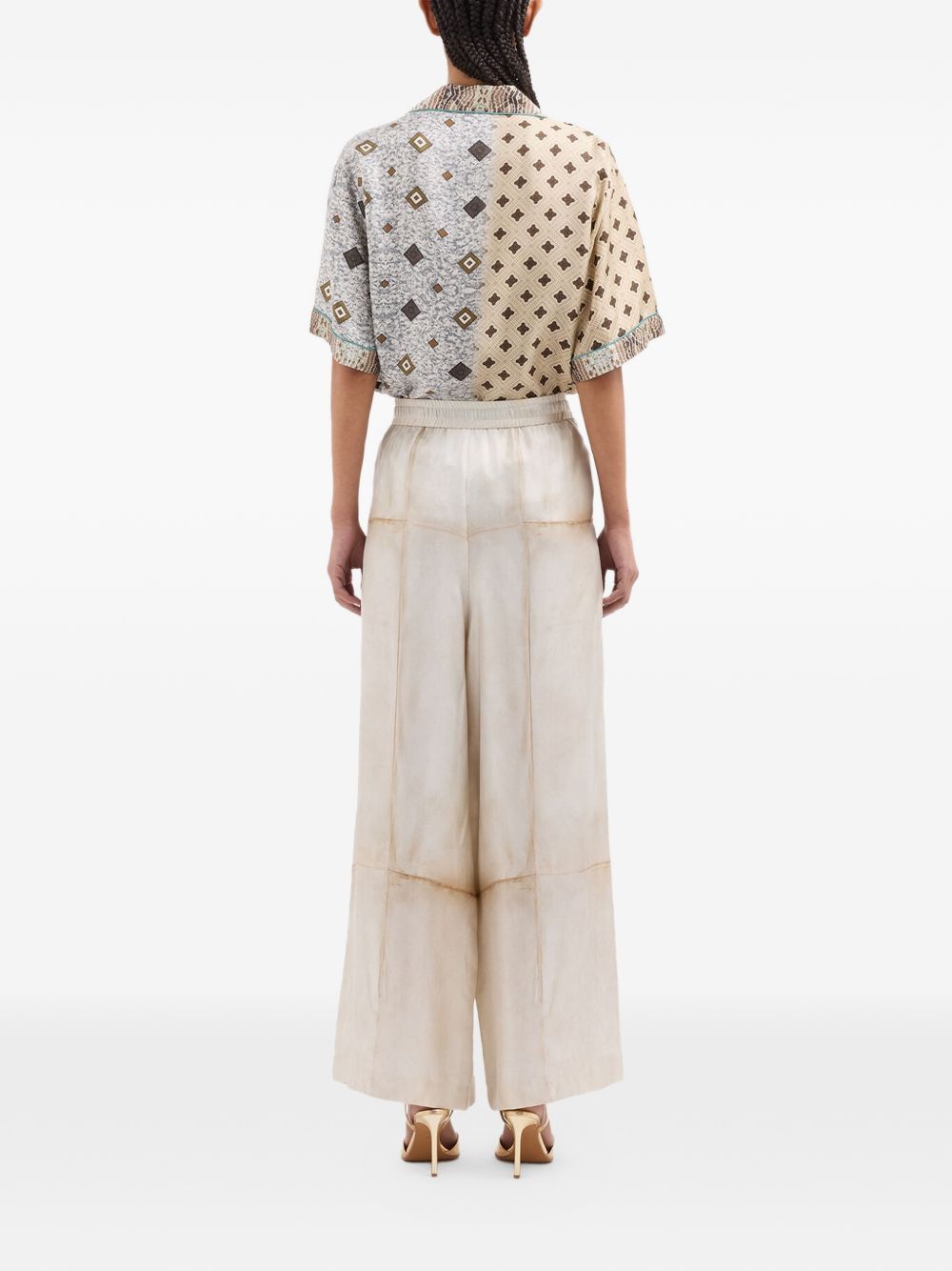 Pierre Louis Mascia Printed Silk Trousers — New In