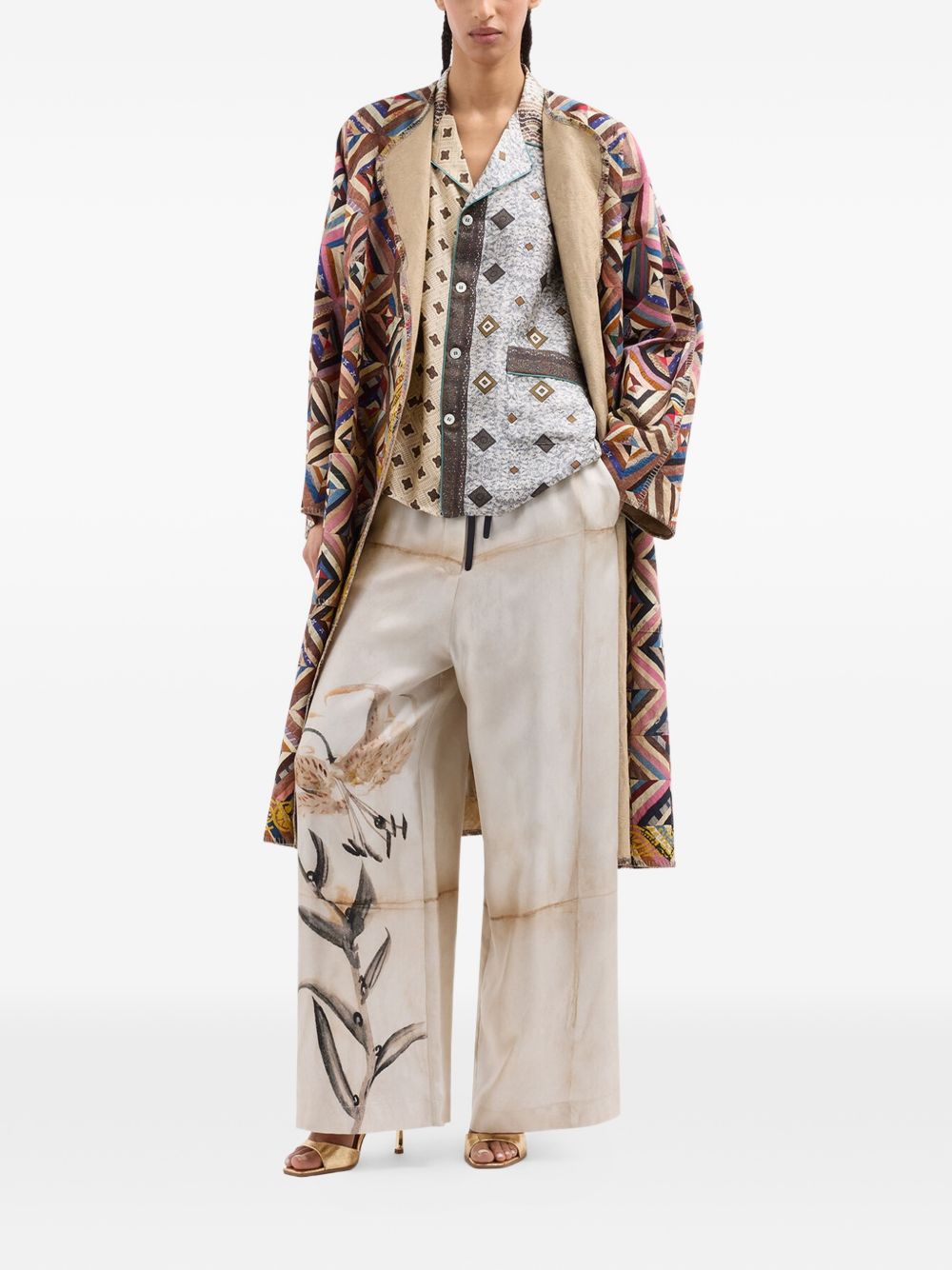 Pierre Louis Mascia Printed Silk Trousers — New In