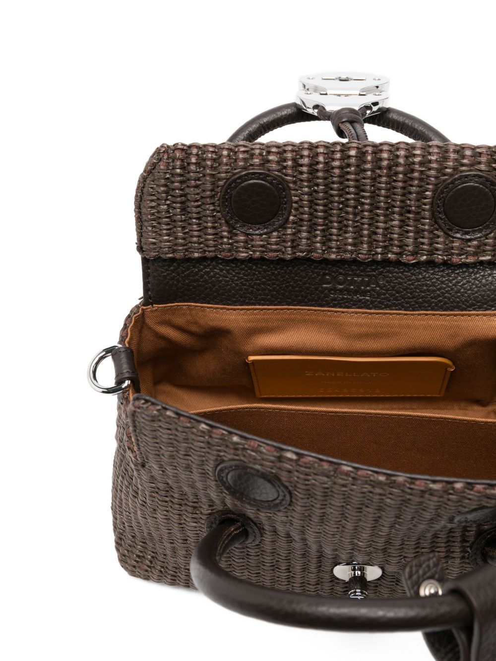 Zanellato Dotta Vimini Baby Handbag — Brown Leather