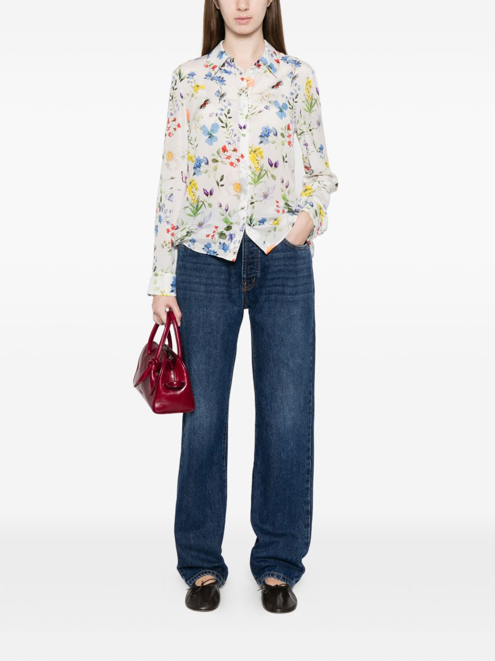 Alice + Olivia Shirts — Willa Printed Blouse, New In