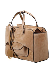 HIDESINS Flap Medium Leather Tote - Cammello Shopper