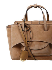 HIDESINS Flap Medium Leather Tote - Cammello Shopper