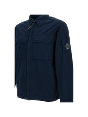 C.P. Company Organic Cotton Overshirt Jacket — Blue