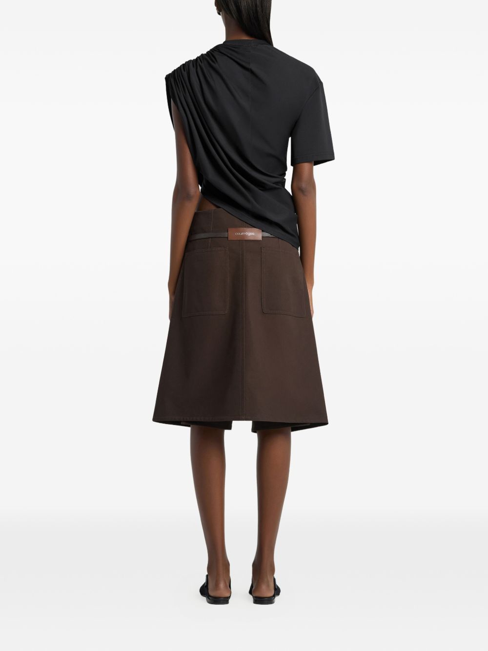 Courreges T-Shirts & Polos — Asymmetric Cotton Tops