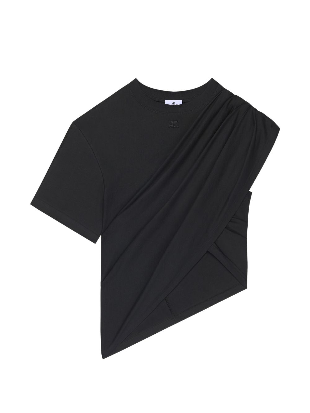 Courreges T-Shirts & Polos — Asymmetric Cotton Tops