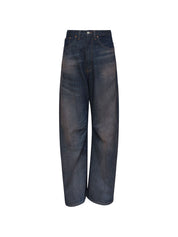 MM6 Maison Margiela Denim Cotton Jeans — Wide Leg Blue