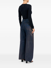 MM6 Maison Margiela Denim Cotton Jeans — Wide Leg Blue