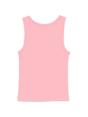 Closed Pink Cotton Tank Top — Ribbed Sleeveless Topwear