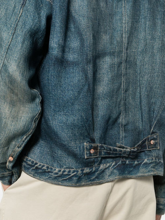 Junya Watanabe Linen Jacket for Men — Blue Classic Fit