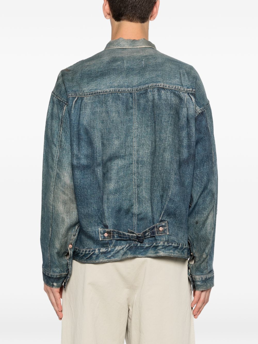 Junya Watanabe Linen Jacket for Men — Blue Classic Fit