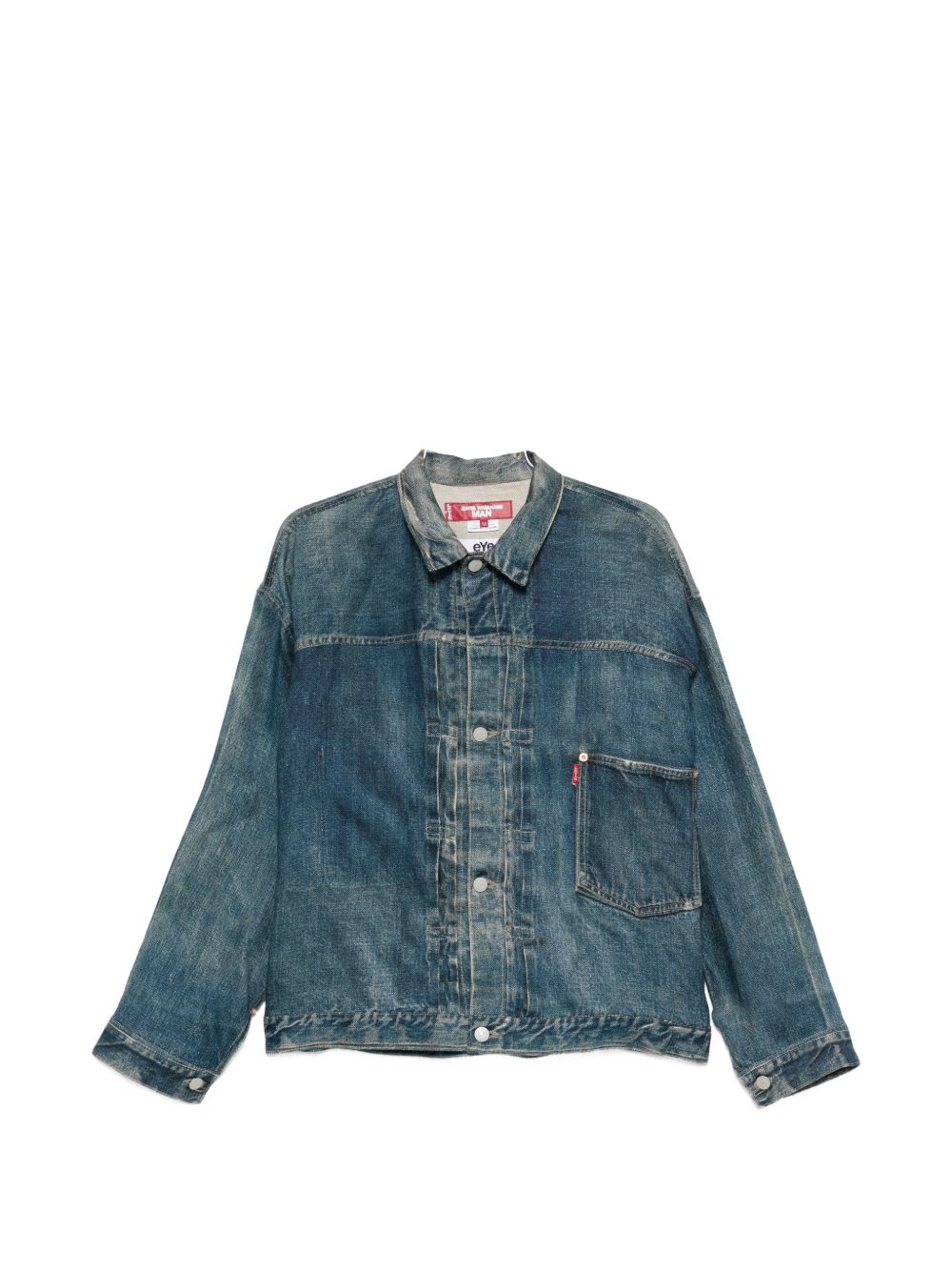 Junya Watanabe Linen Jacket for Men — Blue Classic Fit