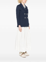 Circolo 1901 Jackets — Blue Double-Breasted Cotton