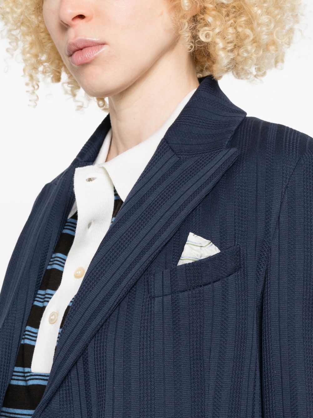 Circolo 1901 Jackets — Blue Double-Breasted Cotton
