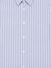 Comme Comme Cotton Shirt — Blue Stripe Shirt for Women