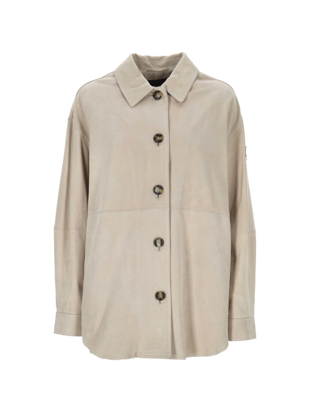Peuterey Lya Suede Leather Jacket — Beige, Women’s Jacket