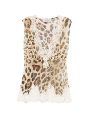 Ermanno Firenze Lace-Detail Tank Top for Women