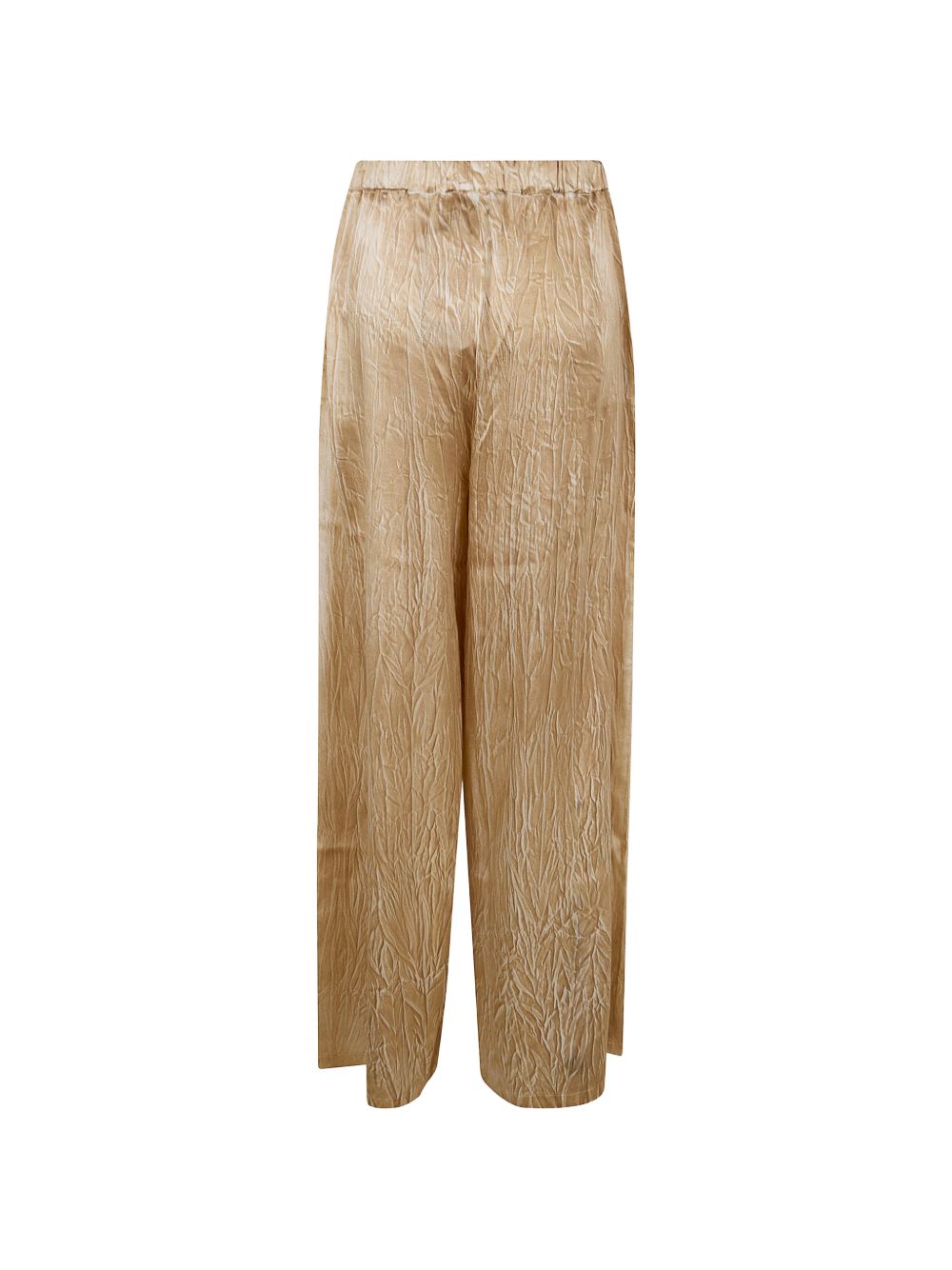 Avant Toi Silk Flared Leg Trousers — Beige, New In