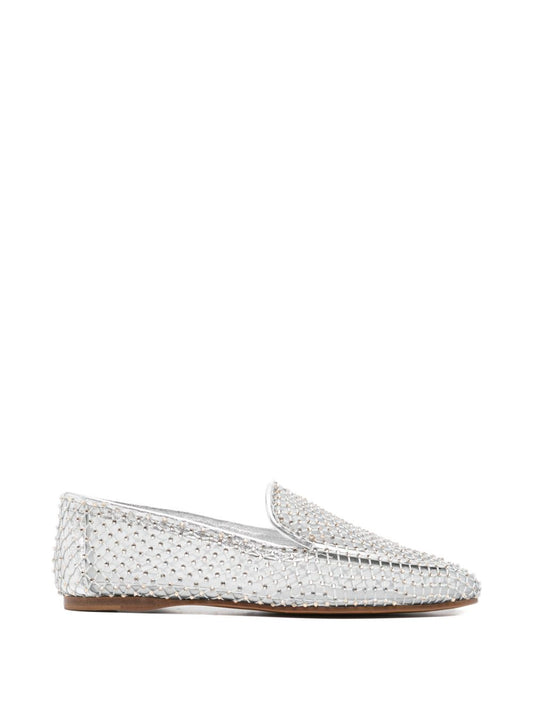 Forte Forte Strass Mesh Loafers for Women - Grey Moccasins