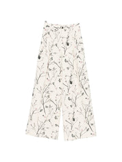 White Sand Printed wide-leg trousers