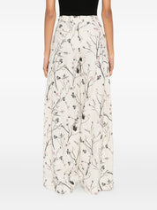 White Sand Printed wide-leg trousers
