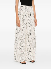 White Sand Printed wide-leg trousers