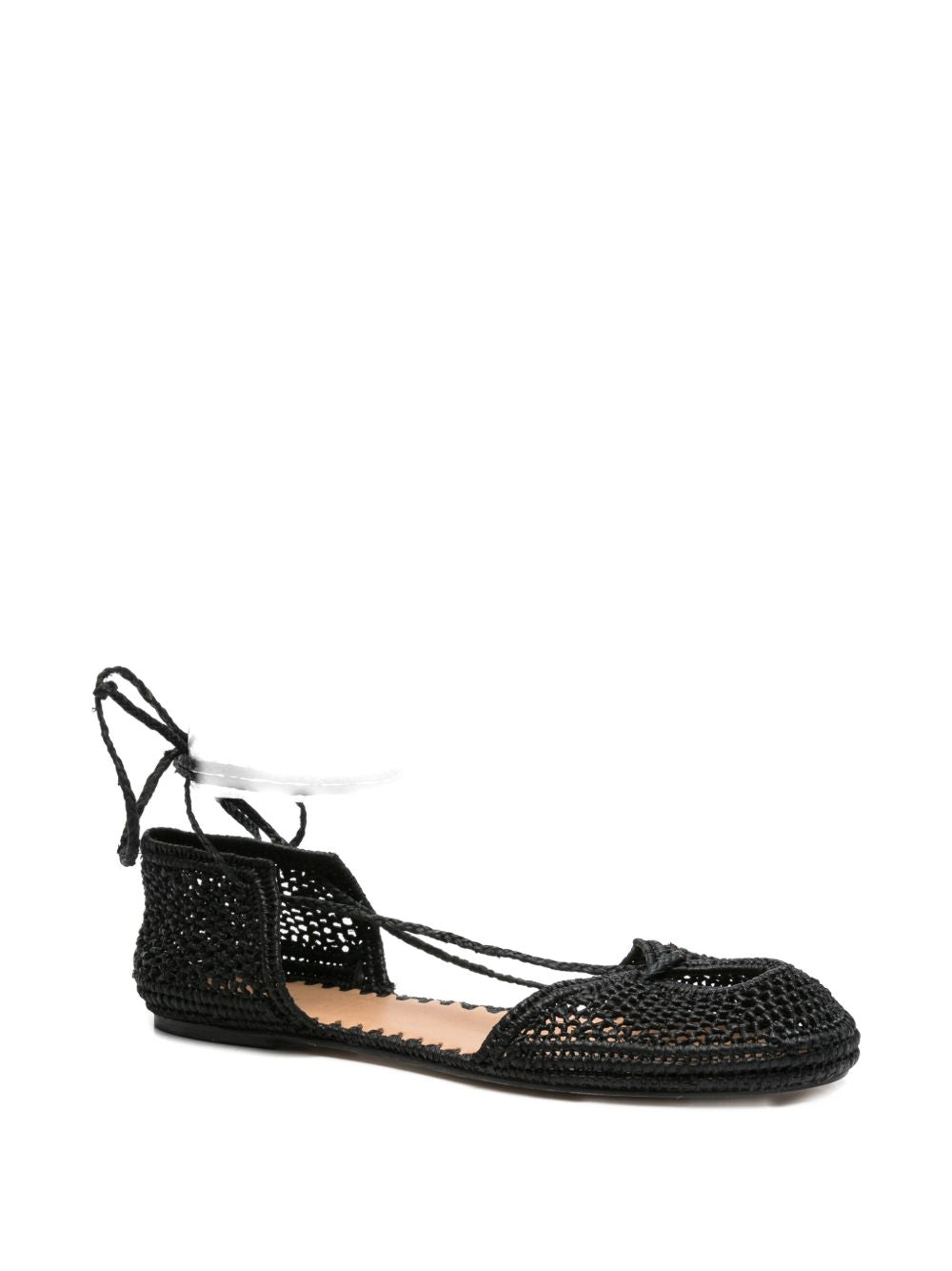 Odissi Espadrilles — Lima Rafia Black Flats