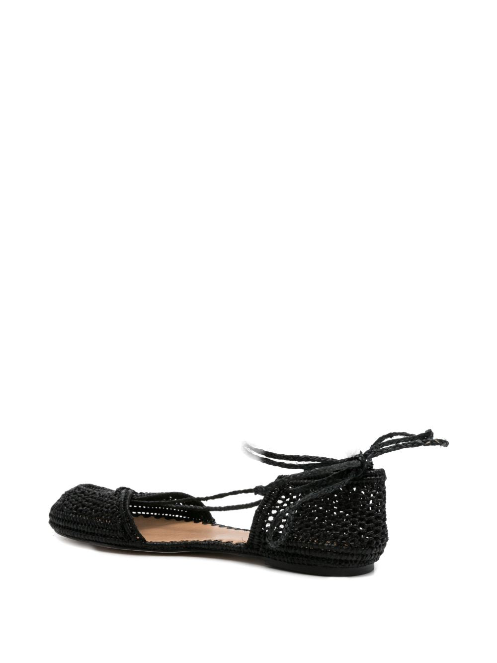 Odissi Espadrilles — Lima Rafia Black Flats