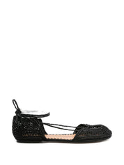 Odissi Espadrilles — Lima Rafia Black Flats