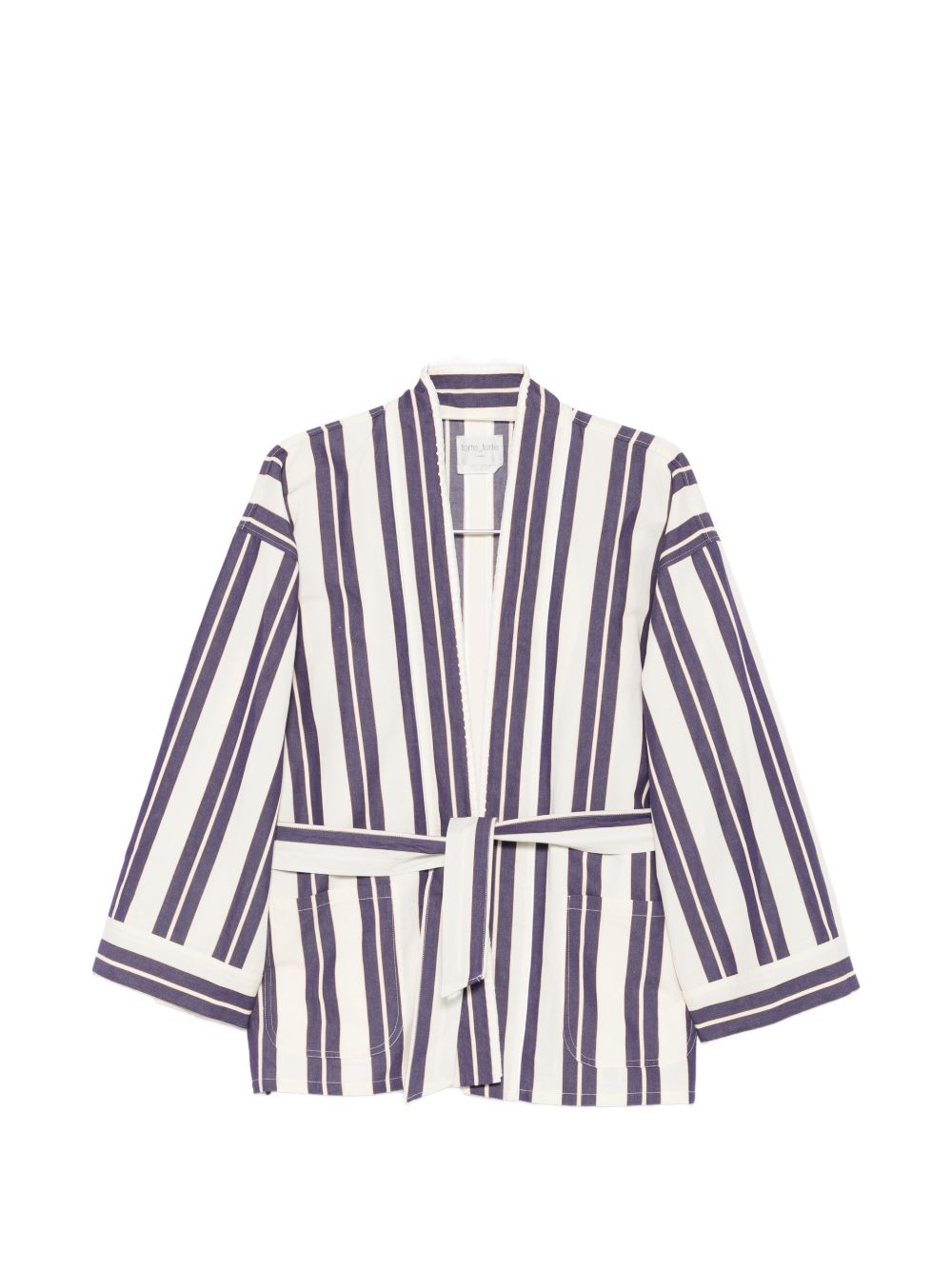 Forte Forte Striped Kimono Jacket for Women – Blue Beige