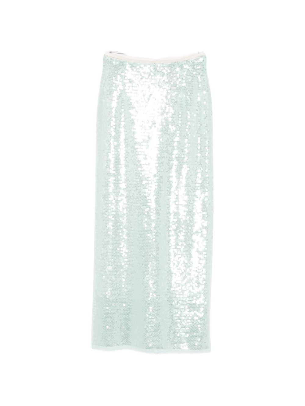 Forte Forte Sequined Long Skirt — Midi Green Azzurro