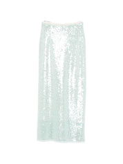 Forte Forte Sequined Long Skirt — Midi Green Azzurro