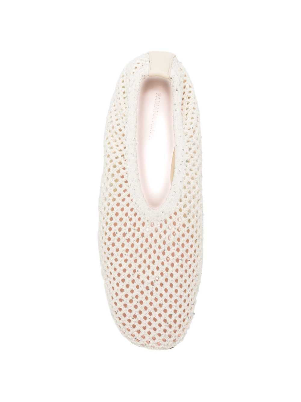 Fabiana Filippi Mesh Knit Ballets - White Flat Shoes