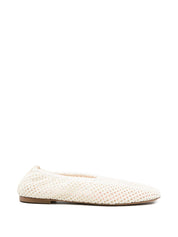 Fabiana Filippi Mesh Knit Ballets - White Flat Shoes