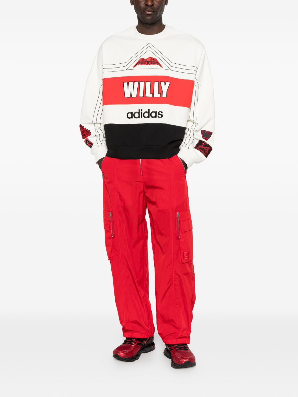 032C Adidas x Willy Chavarria Printed Crewneck Sweater