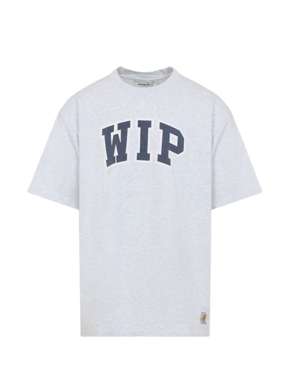 Carhartt Wip Main Grey Logo Cotton T‑Shirt for Men