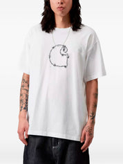 Carhartt Wip Main Logo Cotton T‑Shirt — White Topwear