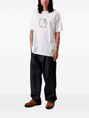 Carhartt Wip Main Logo Cotton T‑Shirt — White Topwear
