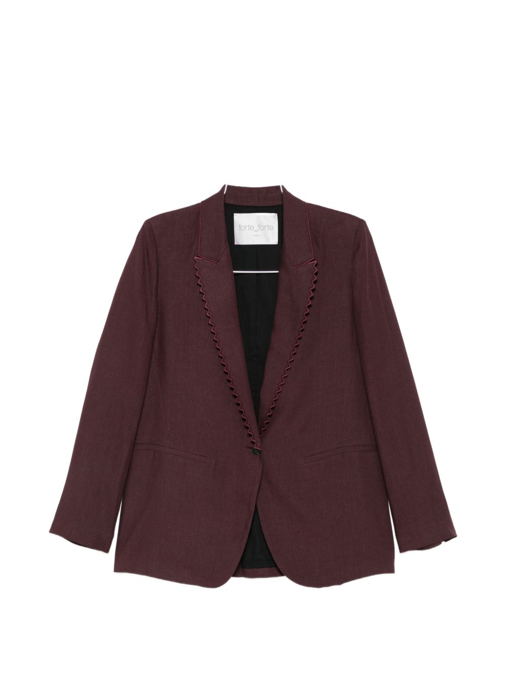 Forte Forte Linen Jacket — Single‑Breasted Brown