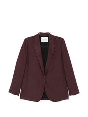 Forte Forte Linen Jacket — Single‑Breasted Brown