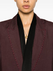 Forte Forte Linen Jacket — Single‑Breasted Brown