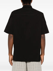 Givenchy Shirts — Zipped Black Short-Sleeve Shirt