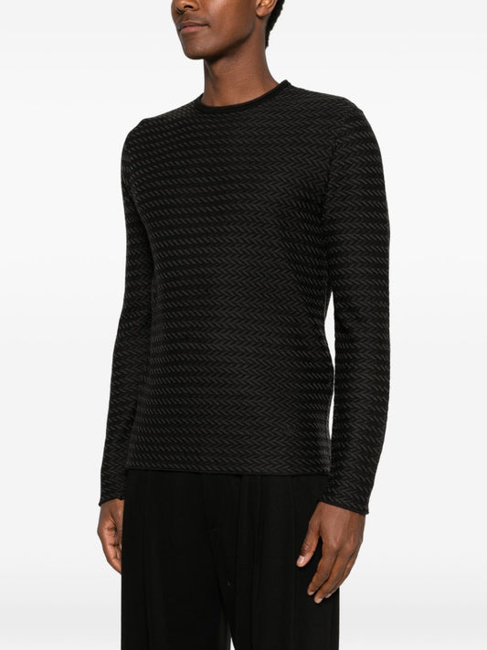 Emporio Armani Wool Crewneck Sweater for Men — New