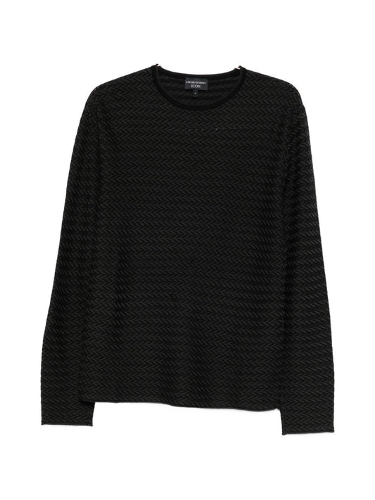 Emporio Armani Wool Crewneck Sweater for Men — New