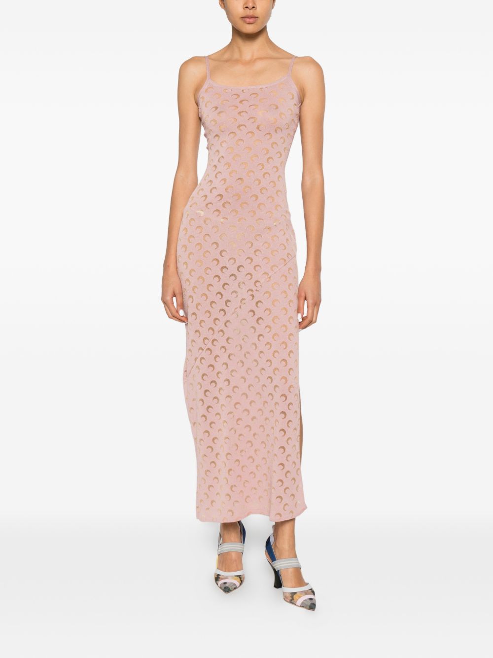 Marine Serre Moon Devore Pink Dress — New In 2026