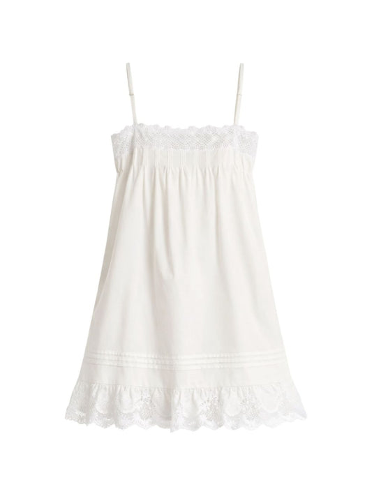 Saint Laurent Dresses — White Cotton Mini Dress, €1,090